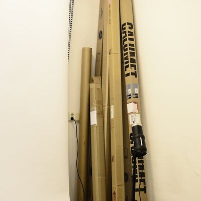 Atmospheric lighting in a wellness studio corner.